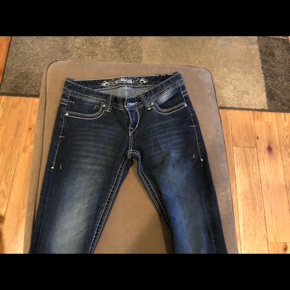 Express jeans with white seam